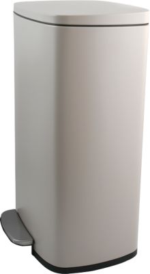 SPIRELLA Treteimer AKIRA, 50 Liter, Tretmechanismus, B 297 x L 427 x H 643 mm, taupe