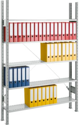 SSI Schäfer Archivregal, Grundfeld, 5 Böden, B 1285 x T 300 mm, lackiert