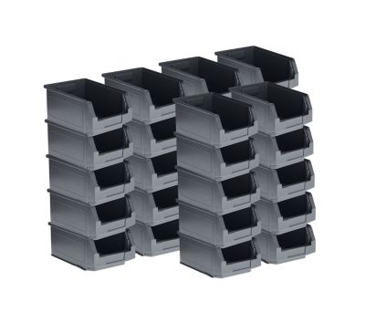 SSI Schäfer Bac à bec série ENTRY 321, plastique, L 343 x l 209 x H 145 mm, 7,5 L, noir, 30 pièces