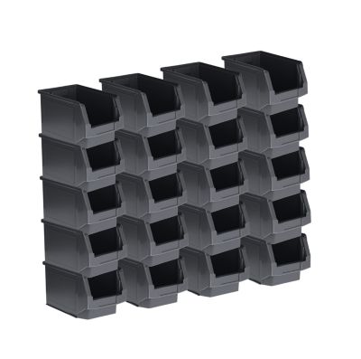 SSI Schäfer Bac à bec série ENTRY 322, plastique, L 343 x l 209 x H 200 mm, 10,4 L, noir, 20 pièces