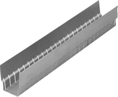 SSI Schäfer Längsrinne zur Schubladenunterteilung, bis zu 8 Stück/individuell gemischt in eine Schublade einsetzbar, B 59 x H 66 x L 456 mm, Stahlblech, silber