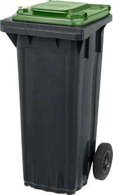 SSI Schäfer Mülltonne PRO 80 WAVE, 80 l, fahrbar, schwarzgrün