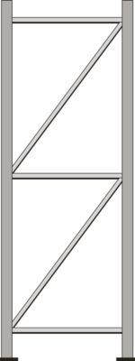 Staanderframe, voor stellingsysteem WR 600, H 2200 x D 600 mm