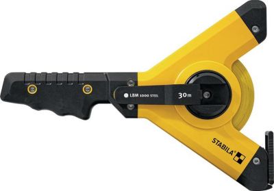 STABILA Rahmenbandmaß LBM 1000 STEEL, 30 m x 13 mm, EG II, Stahlband, Y-Rahmen, Softgrip-Handgriff