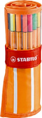 STABILO® Fineliner Point 88, 0,4 mm, farbsortiert, Nylon-Etui à 30 Stück