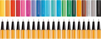 STABILO® Fineliner Point 88, Strichstärke 0,4 mm, farbsortiert in Sechskantbox mit 20 Stück