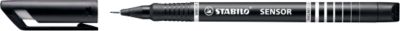 Stabilo Fineliner Sensor, Strichbreite 0,3 mm, schwarz, 10 St.