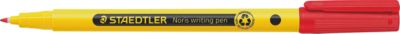 Staedtler Fineliner Noris, Rundspitze, Strichbreite 0,6 mm, Tinte auf Wasserbasis, Recycling-Kunststoff, Schreibfarbe rot, 1 Stück