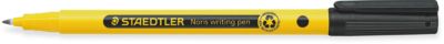 Staedtler Fineliner Noris, Rundspitze, Strichbreite 0,6 mm, Tinte auf Wasserbasis, Recycling-Kunststoff, Schreibfarbe schwarz, 1 Stück