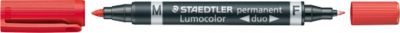 STAEDTLER Permanent-Marker Lumocolor duo, rot, 10 St.