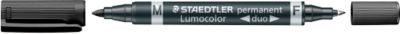 STAEDTLER Permanent-Marker Lumocolor duo, schwarz, 10 St.
