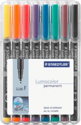 STAEDTLER Universalstift Lumocolor®, farbsortiert, 8er Set, M, WF