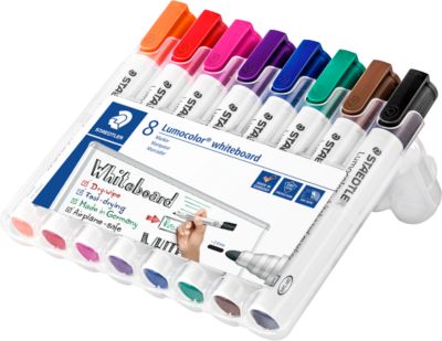 STAEDTLER Whiteboardmarker Lumocolor®, 8er Set, farbsortiert