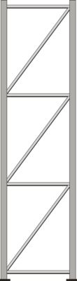 Ständerrahmen, für Regalsystem WR 600, H 3000 x T 600 mm