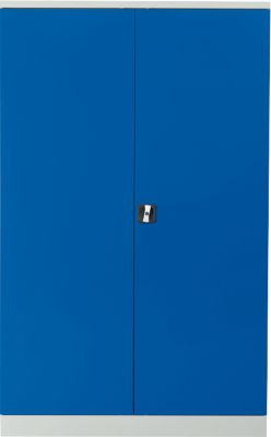 Stahlschrank, H 1950 x B 1200 x T 420 mm, lichtgrau 7035/enzianblau 5010