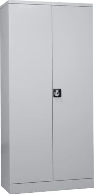Stahlschrank, Zylinderschloss, B 916 x T 422 x H 1950 mm, lichtgrau RAL 7035