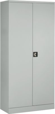Stahlschrank, Zylinderschloss, B 916 x T 422 x H 1950 mm, lichtgrau RAL 7035