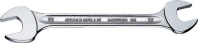 Stahlwille Doppelmaulschlüssel MOTOR 10, SW 6 x 7 mm, Länge 120 mm, Chrom-Alloy-Stahl, Sechskant