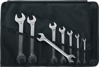 Stahlwille Doppelmaulschlüsselset 10/8, 8-teilig, SW 6-22 mm, Chrom-Alloy-Stahl, Sechskant