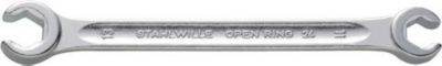Stahlwille Doppelringschlüssel OPEN-RING 24, SW 8 x 10 mm, Länge 145 mm, Chrom-Alloy-Stahl, offen, Sechskant mit AS-Drive-Profil