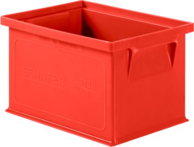 Stapelkasten Serie 14/6-4, aus Polypropylen, mit Griffmulde, Inhalt 2,5 L, rot