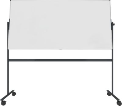 Stativ-Drehtafel Legamaster UNITE, magnetisch, drehbar um 360°, B 2000 x T 12,6 x H 1000 mm, lackierter Stahl, weiß