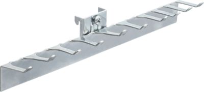 Stecknusshalter WFI, für Lochplatten mit Lochgröße 9 x 9 mm & Lochabstand 38 mm, L 250 x B 25 x H 30 mm, Stahl