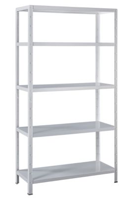 Steckregal im Baukastensystem, Grundregal, 1000 x 500 x 2000 mm, weiß