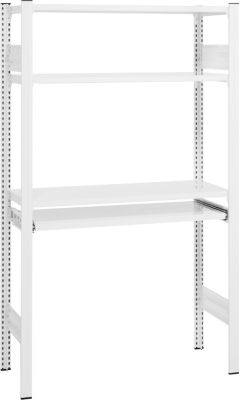 Steckregal ORDO Home, Grundregal, 3 Fachböden, multifunktional, mobil, B 1060 x T 435 x H 1750 mm, verkehrsweiß RAL 9016
