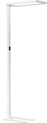 Stehleuchte Worklight EASY FL 940, LED 60 W, dimmbar, 4000 K, 7150 lm, direkt/indirekt, H 1950 mm, Kopf 570 x 280 mm, Stahlfuß, weiß 