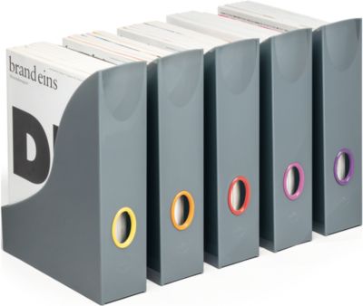 Stehsammler Durable Varicolor, DIN A4, Grifflöcher in verschiedenen Farben, anthrazit, 5 Stück