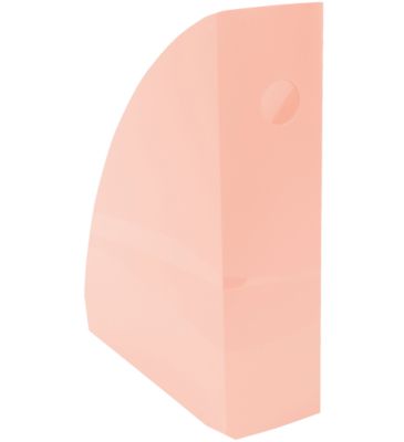 Stehsammler Exacompta MAG-CUBE Aquarel, für Dokumente im Format A4+, mit Griffloch, Kunststoff, korallenrot, 6 Stück