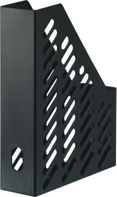 Stehsammler KARMA, DIN A4/C4, 100% Recyclingmaterial, B 76 x T 246 x H 315 mm, H vorne: 148 mm, schwarz