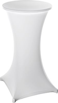 Stehtisch Quickstep, inklusive weißer Husse, ohne Sonnenschirmöffnung, desinfektionsmittelbeständig, Ø 700 mm, weiß