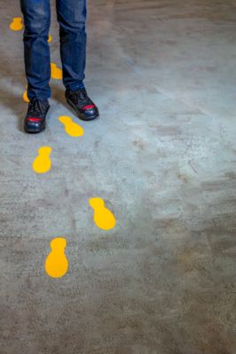 Stellplatz-Markierung Durable, selbstklebend in Fuß-Form, für Böden, 5 Paar