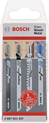 Stichsägeblatt-Set JSB Wood and Metal 15-tlg.HO BOSCH