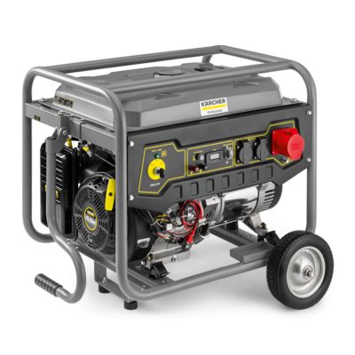 Stromerzeuger Kärcher PGG 8/3, Benzinbetrieb, mobil, 2+7 kW, 25 l, bis 7 h, 76 dB, Spannungsregler, Ölmangel- & Überlastschutz, Elektrostartregler