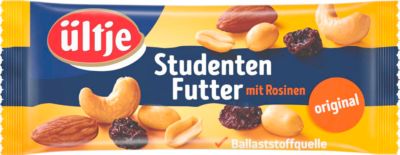 Studentenfutter Ültje Original, Mix aus Rosinen, Erdnüssen, Cashewkernen & Mandeln, 20 x 50 g
