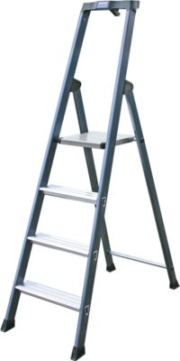 Stufenstehleiter, eloxiert, 4 Stufen