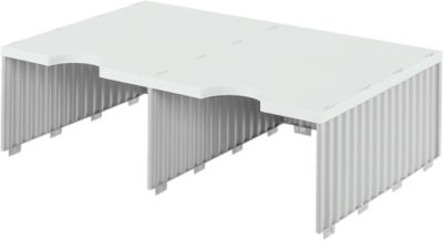 styro® Sortierstation styrodoc Jumbo, DIN C4, 1 Etage/2-reihig/2 Fächer, grau