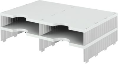 styro® Sortierstation styrodoc Standard, DIN C4, Anbaueinheit, grau/grau