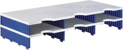 styro® Sortierstation styrodoc Standard, DIN C4, Polysytrol, Anbaueinheit, grau/blau