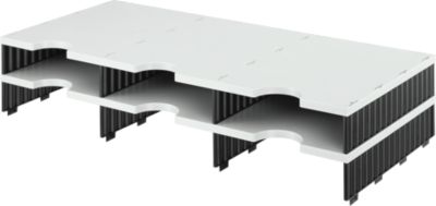 styro® Sortierstation styrodoc Standard, DIN C4, Polysytrol, Anbaueinheit, grau/schwarz