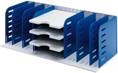 styro® Sortierstation Styrorac, 8 Trennwände + 3 Tablare, flexible Aufteilung, blau