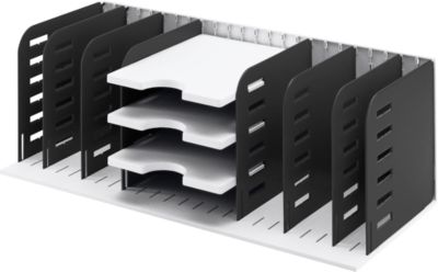 styro® Sortierstation Styrorac, 8 Trennwände + 3 Tablare, flexible Aufteilung, schwarz