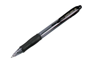 SUPER GRIP Kugelschreiber,  schwarz, 12 Stück