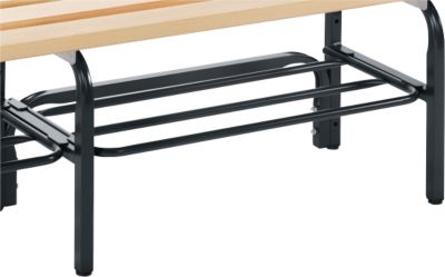 Sypro Schuhrost für Umkleidebank, Feuchtraum, Stahl, anthrazit RAL 7016, 1015 mm breit

