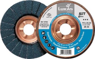 Tarcza lamelowa (listkowa) SLTT ZK D.115mm Uziarnienie 40, 10 Stück