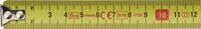 Taschenrollbandmaß Tylon™ L.5m B.19mm mm/cm EG II Ku.Gürtelclip STANLEY