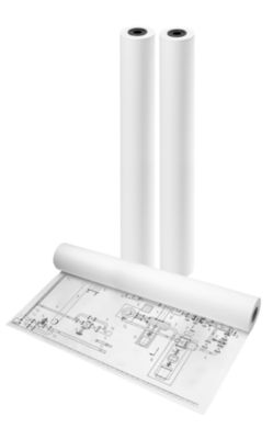tecno Plotterrollen CAD 90, 61 cm x 50 m, 90 g/m², weiß, ungestrichen, Karton = 3 Rollen